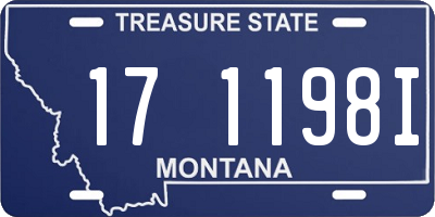 MT license plate 171198I