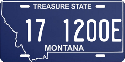 MT license plate 171200E