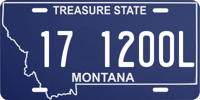 MT license plate 171200L