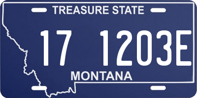 MT license plate 171203E
