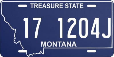 MT license plate 171204J