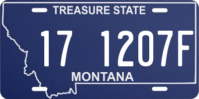 MT license plate 171207F