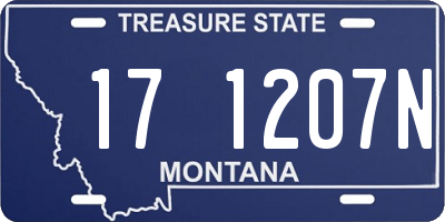 MT license plate 171207N