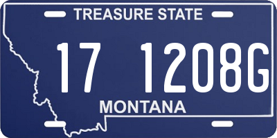MT license plate 171208G