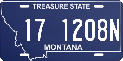 MT license plate 171208N