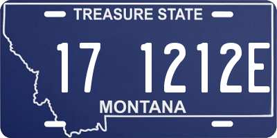 MT license plate 171212E
