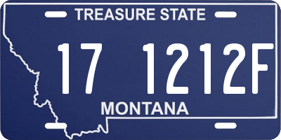 MT license plate 171212F
