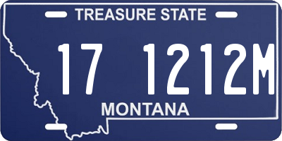 MT license plate 171212M