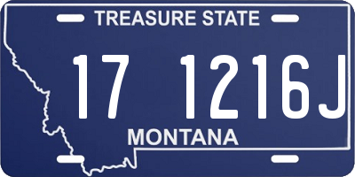 MT license plate 171216J