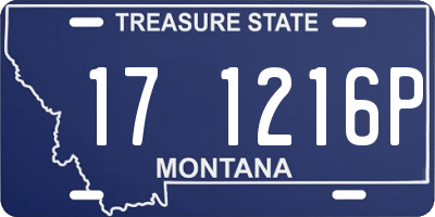 MT license plate 171216P