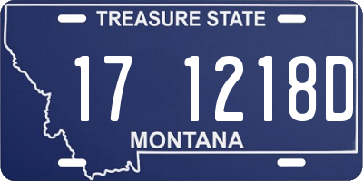 MT license plate 171218D