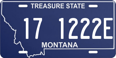 MT license plate 171222E