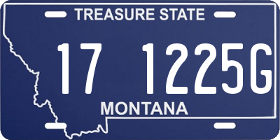 MT license plate 171225G