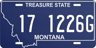 MT license plate 171226G