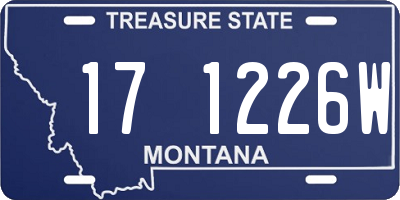 MT license plate 171226W