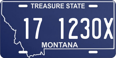 MT license plate 171230X