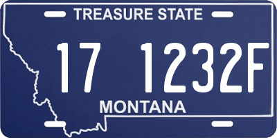 MT license plate 171232F