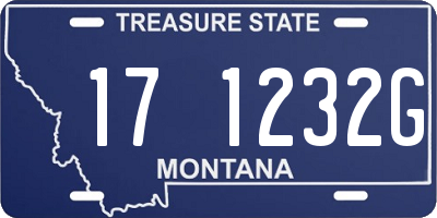 MT license plate 171232G