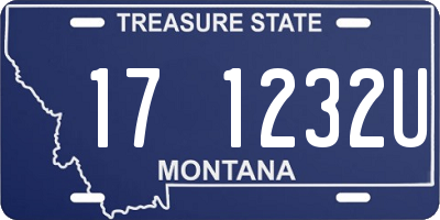 MT license plate 171232U