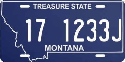 MT license plate 171233J