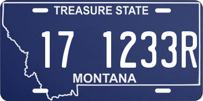 MT license plate 171233R