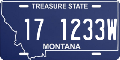 MT license plate 171233W