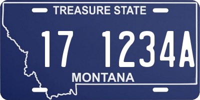 MT license plate 171234A