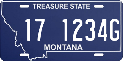 MT license plate 171234G
