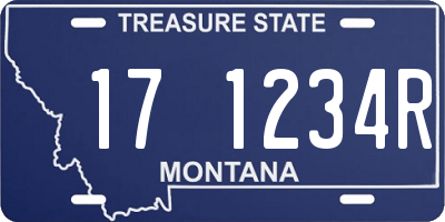 MT license plate 171234R