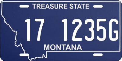 MT license plate 171235G