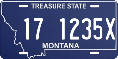 MT license plate 171235X