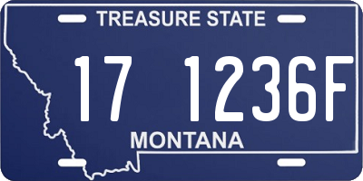 MT license plate 171236F
