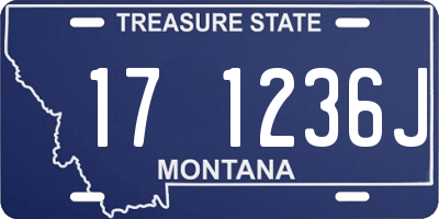 MT license plate 171236J