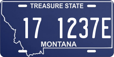 MT license plate 171237E