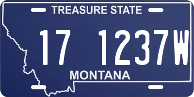 MT license plate 171237W