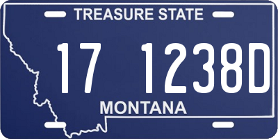 MT license plate 171238D