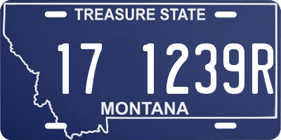MT license plate 171239R