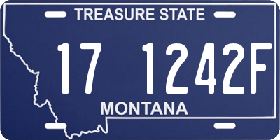 MT license plate 171242F