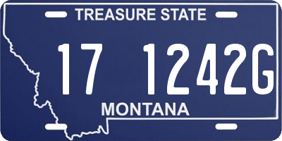MT license plate 171242G
