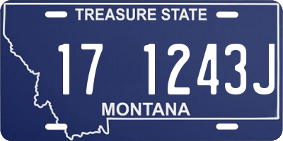 MT license plate 171243J
