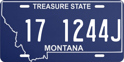 MT license plate 171244J