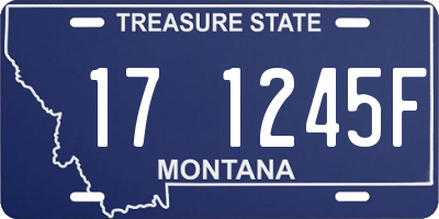 MT license plate 171245F
