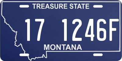 MT license plate 171246F