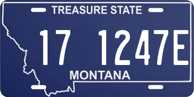MT license plate 171247E