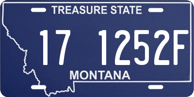 MT license plate 171252F
