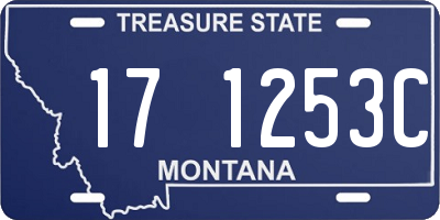 MT license plate 171253C