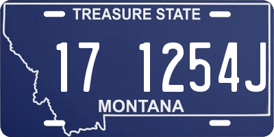 MT license plate 171254J
