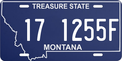 MT license plate 171255F
