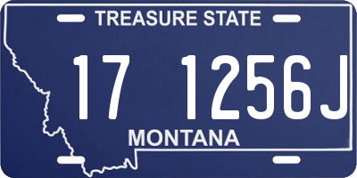 MT license plate 171256J