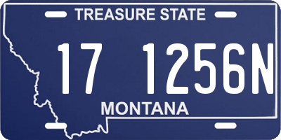 MT license plate 171256N